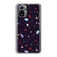 Dark Rounded Terrazzo: Xiaomi Redmi Note 10S Transparant Hoesje