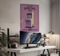 Retro Gaming Club poster tienerkamer