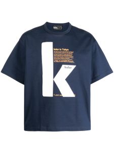 Kolor T-shirt met logoprint - Blauw