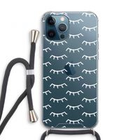 Wimpers: iPhone 12 Pro Transparant Hoesje met koord