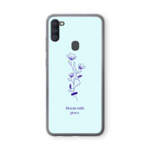Bloom with grace: Samsung Galaxy A11 Transparant Hoesje