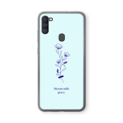 Bloom with grace: Samsung Galaxy A11 Transparant Hoesje