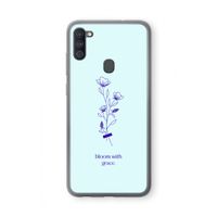 Bloom with grace: Samsung Galaxy A11 Transparant Hoesje