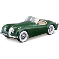 Modelauto Jaguar XK 120 cabrio groen 1:24 - thumbnail