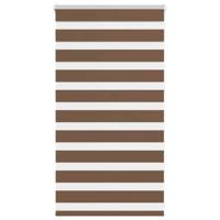 VidaXL Zebra rolgordijn 70x100 cm stofbreedte 65,9 cm polyester bruin