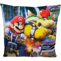 Dubbelzijdig kussen - Vierkant - MARIO BROS - Mario vs Bowser - Microvezel - 40 x 40 cm