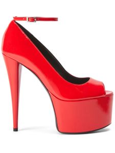 Giuseppe Zanotti escarpins Aida à fini verni 150 mm - Rouge