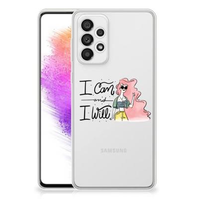 Samsung Galaxy A73 5G Telefoonhoesje met Naam i Can Samsung Galaxy A73 5G Telefoonhoesje met Naam i Can