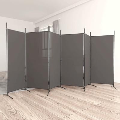Kamerscherm met 6 panelen 520x180 cm stof antracietkleurig
