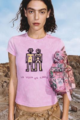 T-shirt met korte mouwen met print - RED - XS