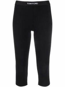 TOM FORD legging court à taille à logo - Noir