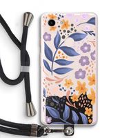 Flowers with blue leaves: Pixel 3 XL Transparant Hoesje met koord