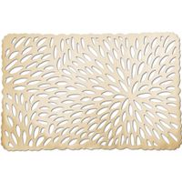 6x Rechthoekige placemats glanzend goud 29 x 44 cm - thumbnail