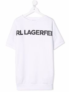 Karl Lagerfeld Kids robe à logo imprimé - Blanc