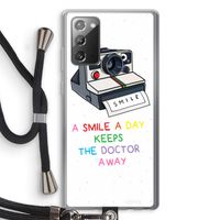 Smile: Samsung Galaxy Note 20 / Note 20 5G Transparant Hoesje met koord