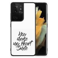 Samsung Galaxy S21 Ultra | Telefoon Hoesje | met tekst Heart Smile