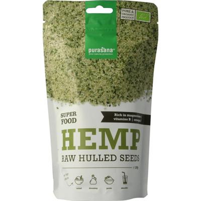 Purasana Gepeld hennepzaad hulled hemp seeds bio