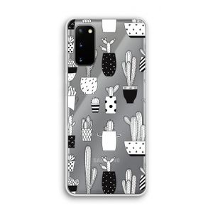 Cactusmotief: Samsung Galaxy S20 Transparant Hoesje