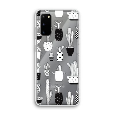 Cactusmotief: Samsung Galaxy S20 Transparant Hoesje