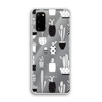 Cactusmotief: Samsung Galaxy S20 Transparant Hoesje Cactusmotief: Samsung Galaxy S20 Transparant Hoesje