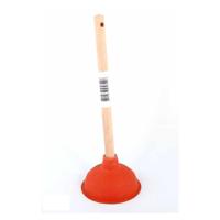 Toilet/gootsteen ontstopper plopper - met houten steel - 40 cm - Ontstoppers/ploppers