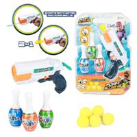 Toi Toys Foam StrikeX Set Waterpistool + 5 Ballen En 3 Kegels - thumbnail