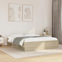Bedframe zonder matras hout sonoma eikenkleurig 160x200 cm