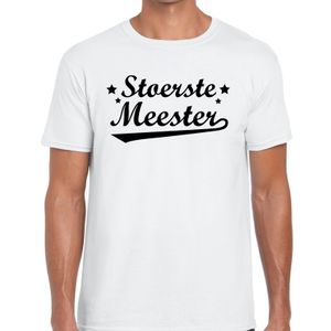 Stoerste meester cadeau t-shirt wit heren