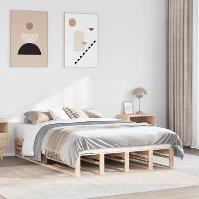 Bedframe zonder matras massief grenenhout 120x200 cm