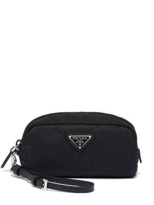 Prada pochette Re-Nylon à fermeture zippée - Noir