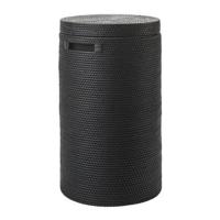 Cino Wasmand Met Deksel | Zwart | Hout
