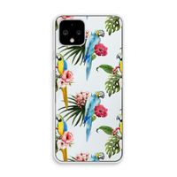 Kleurrijke papegaaien: Pixel 4 Transparant Hoesje
