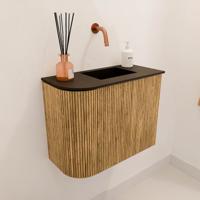 Toiletmeubel Mondiaz Joya | 51.6 cm | Meubelkleur Oak | Faye wastafel Urban Rechts | Zonder kraangat(en) Toiletmeubel Mondiaz Joya | 51.6 cm | Meubelkleur Oak | Faye wastafel Urban Rechts | Zonder kraangat(en)