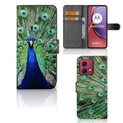 Motorola Moto G84 | Telefoonhoesje | Met pasjeshouder | Pauw