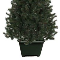 Vierkante kerstboomvoet groen voor een echte kerstboom - thumbnail