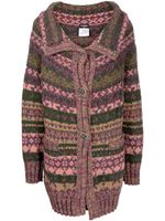 CHANEL Pre-Owned cardigan en maille intarsia - Rose