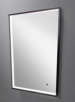 Sub Bjorn spiegel 70 x 45 cm met LED verlichting, mat zwart - thumbnail
