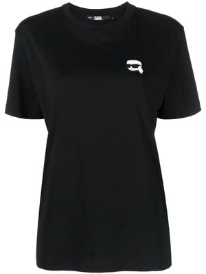 Karl Lagerfeld t-shirt Ikon 2.0 en coton biologique - Noir