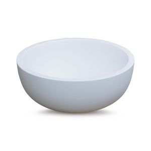 Waskom Luca Sanitair Rond 39x39x17cm Solid Surface 8mm Dik Mat Wit