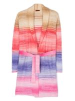 Missoni Kids cardigan noué à rayures - Rose