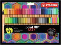 Fineliner STABILO point 88 Arty set ÃƒÆ' 65 kleuren