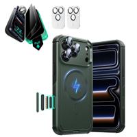 iPhone 17 Pro Bundle Cyber Tough Magnetic Case (Camera Control) and Armorite Privacy Screen Protector - Olive Green