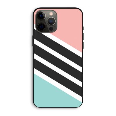 Strepen pastel: iPhone 12 Pro Max Biologisch afbreekbaar hoesje