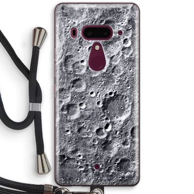 Maanlandschap: HTC U12+ Transparant Hoesje met koord