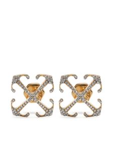 Off-White boucles d'oreilles Mini Arrow serties de cristaux