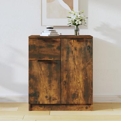 Dressoir 60x30x70 cm bewerkt hout gerookt eikenkleurig