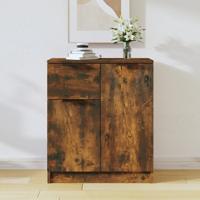 Dressoir 60x30x70 cm bewerkt hout gerookt eikenkleurig