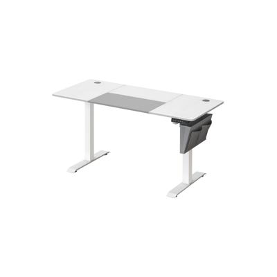 In hoogte verstelbaar bureau met geheugenfunctie, Basis wit + duifgrijs / 60 x 140 cm