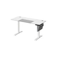 In hoogte verstelbaar bureau met geheugenfunctie, Basis wit + duifgrijs / 60 x 140 cm