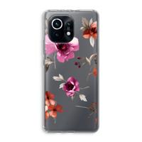 Geschilderde bloemen: Xiaomi Mi 11 Transparant Hoesje
